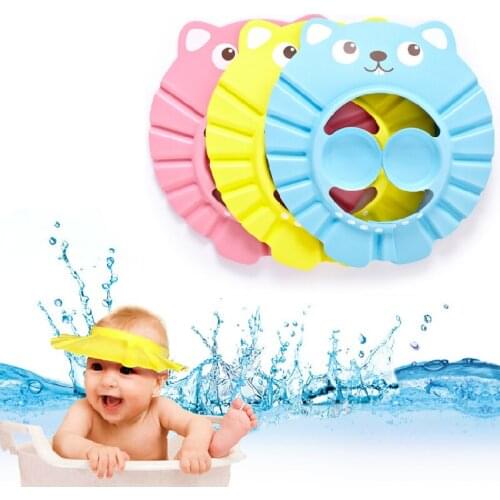 Baby Bathing Bath Protect Soft Cap Hat Safe Shampoo Shower For Baby Wash Hair Shield Children Bathing Shower Cap Hat Kids