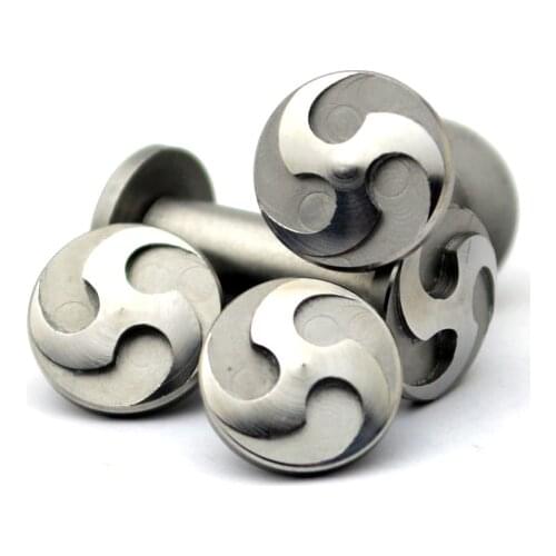 Suit 5mm/6mm Hole Diy Knife Making Knife Handle Screw KNIVES Whirlwind Rivet Plum Flower Sharp 12 Size Straight Folding Knife