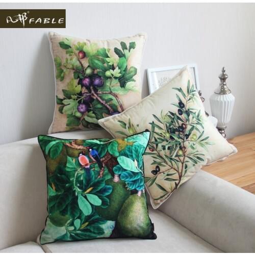 European-style pillow case plant color picture christmas pillow realistic pillow cover size 45x45cm free shipping