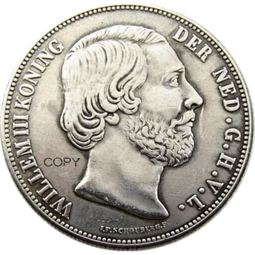 Netherlands,1717 3 Gulden Willem lll Silver Plated Copy Coin(38mm)