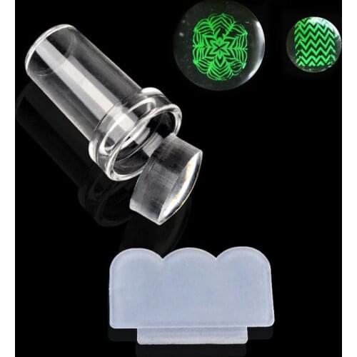 Silicone Nail Stamper Nail Art Templates Plate Scraper DIY Polish Design Print Nail Stamping Stamp Tools Manicure Template Tool