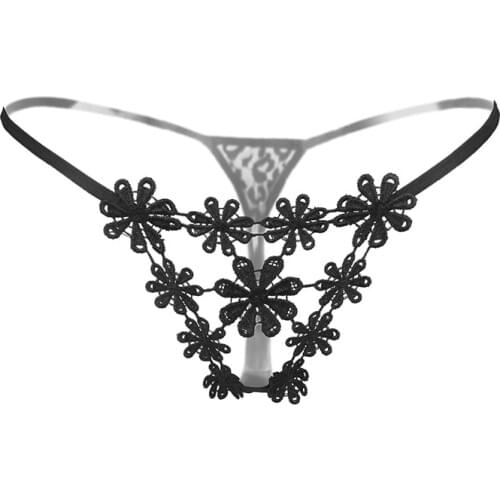 Hollow Flowers!!!Sexy G String Women Lace Panties Erotic Low Rise Thongs Sex Fun Temptation T-back