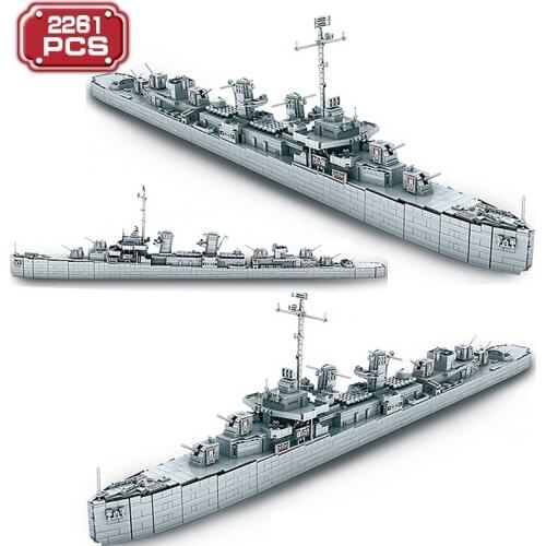 Technical Military Ship Kit Building Blocks Creative Aircraft Carrier Bricks Enlighten Model Bricks Toys for Children Adults 18