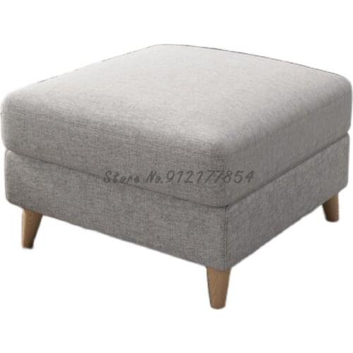 Fabric Sofa Footstool Home Living Room Chaise Longue Footstool Shoe Changing Stool Collapsed Nordic Footrest