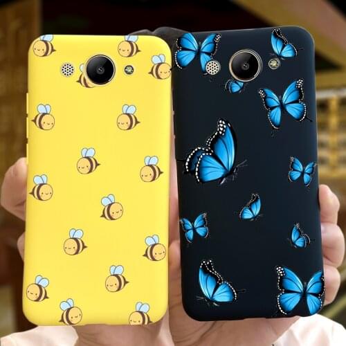 Candy Color Case For Huawei Y3 2017 2018 CRO-L02 CAG-L03 Cover Cases Cute Cartoon Silicone Soft Coque For Huawei Y3 Y 3 2017