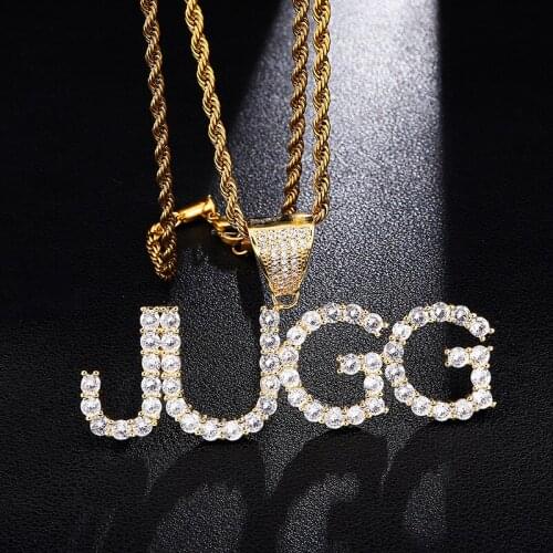 Custom letter gold pendant men and women cubic zircon hip hop jewelry can be modified digital stitching combination pendant