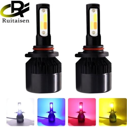 S2 H4 LED Bulb LED Headlight H1 H7 H8 H11 HB3 HB4 60W LED Lights 4 Color flash Auto Lamp Car Automobiles LED Head lamp 12V 24V