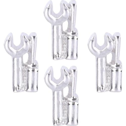 F786 Silver Wrench tool shape alloy floating charms for living memory glass floating locket charms DIY jewelry 20pcs/lot