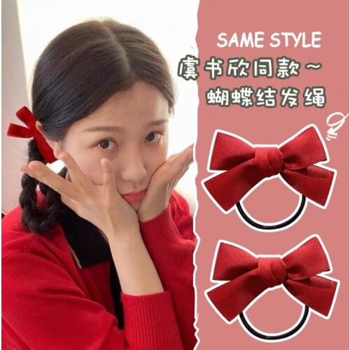 New Color Bow Hair Bands Girl Satin Ribbon Headband Elastic Rubber Hair Ring Children Hair Tie Hair Ponytail Hair Accessories