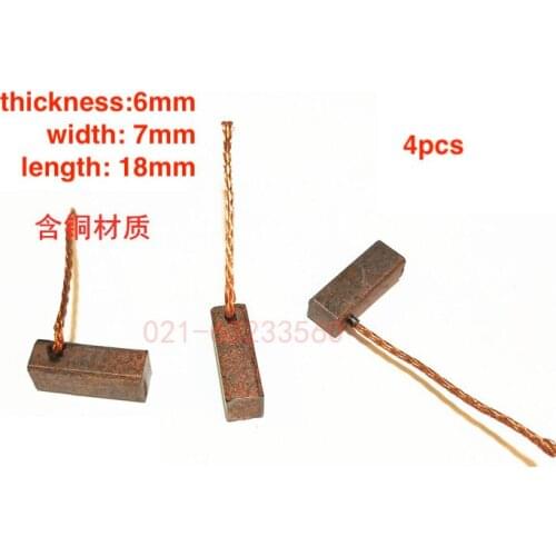 4pcs for Toyota electric pile Honda Accord cooling fan electric car booster pump carbon brush 6X7X18mm