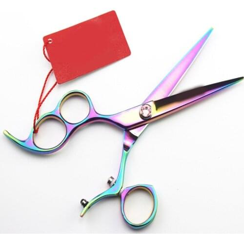 6.0 professional hair hairdressing left hand scissors hair cutting scissors barber scissors Rotary handle shears hairdresser