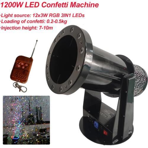 Free Shipping High quality 1200W Led Wedding Confetti Cannon Machine Wedding Machine Confetti Machine for Party Stage