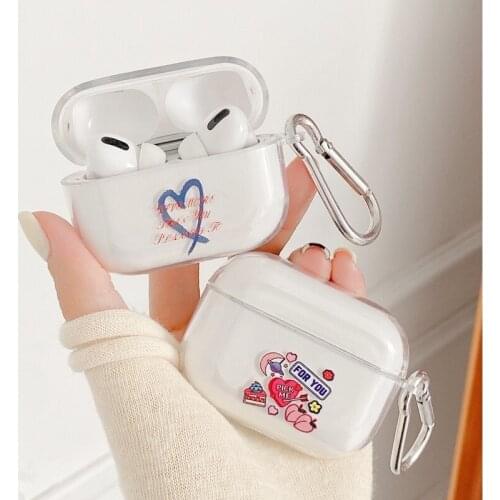 For Airpods Pro Case with Keychain Soft Silicone Earphone Case for Apple Airpods 1/2 Bluetooth Headset Protection Accessories