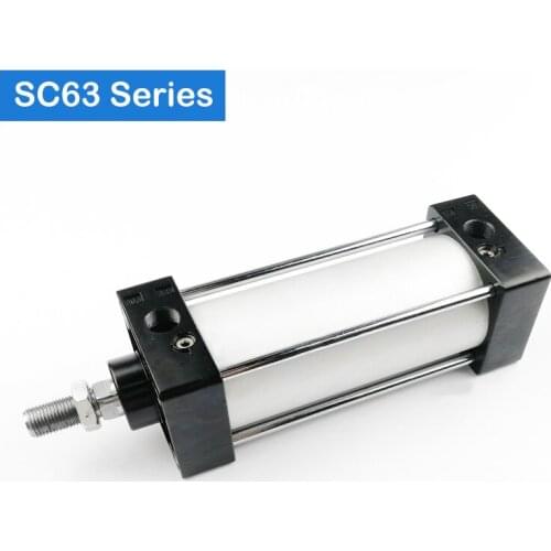 Optional magnet SC63 type Standard cylinders 63mm bore single rod double acting pneumatic cylinder