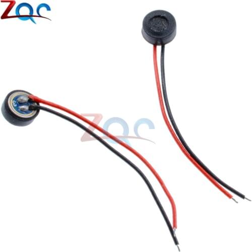 5PCS 4*1.5mm Electret Condenser Microphone MIC Capsule 2 Leads W 4x1.5 mm