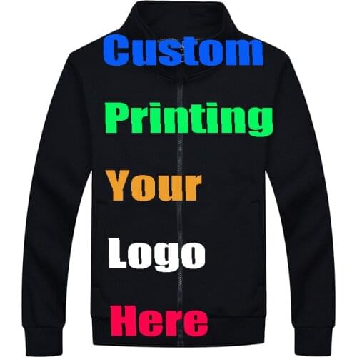 Custom Print Jacket Embroidery Women Men Silk Screen Transfer Customized Jackets Spring hoodie Printing Names Advertisement