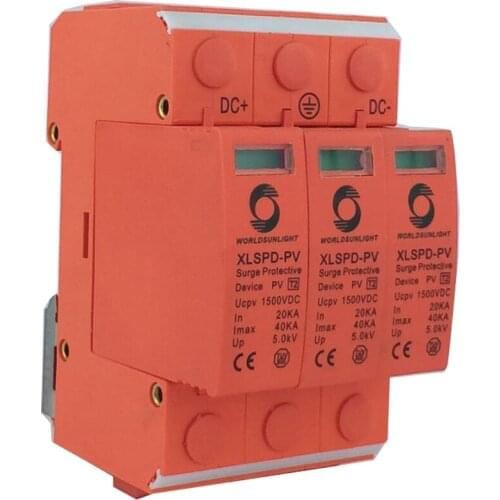 Top Sale Guaranteed Quality TUV CE DC 3p 1500V Surge Protective Device, Solar DC SPD Surge protector