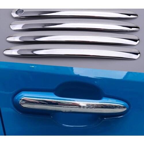 4pcs Glossy Chrome Door Handle Cover Door Trim Strip Fit For Toyota RAV4 2019 2020 ABS Car Accessories