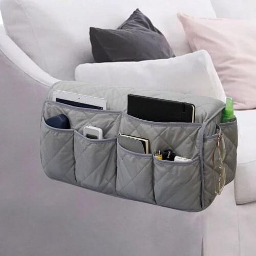 50x22x22cm Multiple Pockets Sofa Armrest Hanging Storage Bag Mobile Phone Remote Control Multifunctional Household Storage Bag