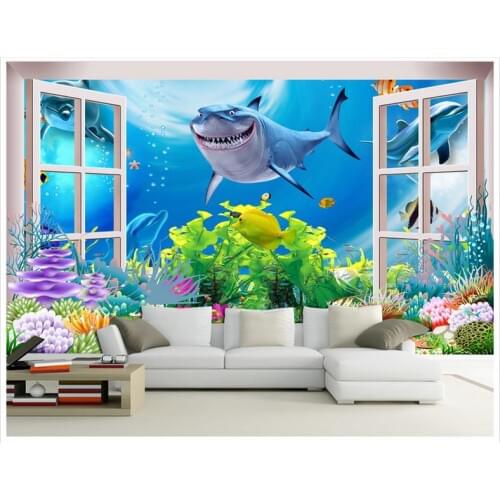 Custom photo wallpaper murals 3D Mediterranean scenery underwater world dream background wall murals room wallpaper home decor