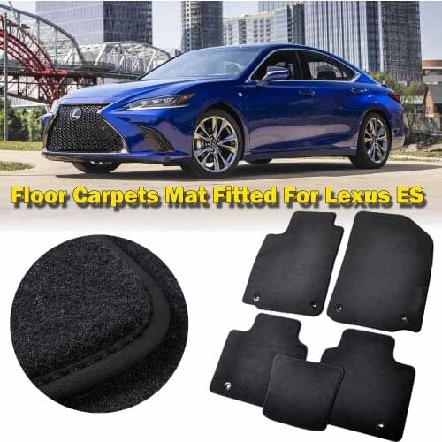Custom Fit Solid Nylon Auto Odorless Front+Rear All Weather Car Floor Mats Liner Protection Carpets For LH/RH Lexus ES 2006-2020