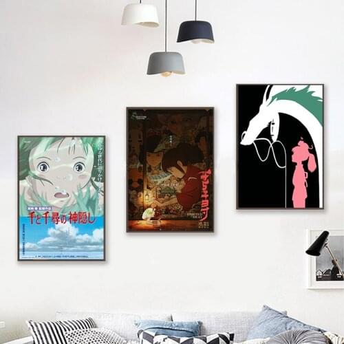 Spirited Away Nordic Style Poster Canvas Print Japan Anime Canvas Print Picture Wall Art Painting