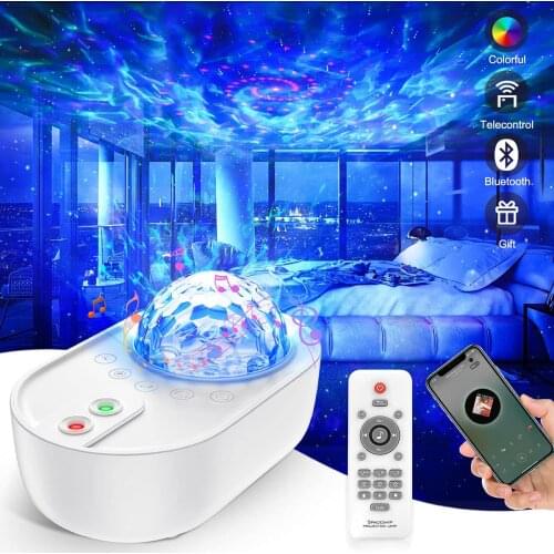 Starry Sky Projector Night Light Spaceship Lamp Galaxy LED Projection Lamp Bluetooth Speaker Night Lamp Gift For Kids Bedroom
