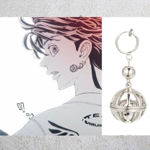 Simple geometric Round Drop Earrings Anime Tokyo Avengers surrounding cartoon character earrings decoration Jewelry Gift