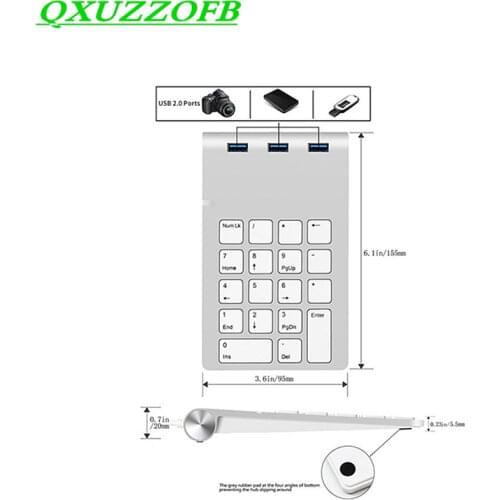 Number Pad Wired keyboard 18keys USB 2.0 multifunction numeric keyboard HUB financial accounting cash register computer keypad