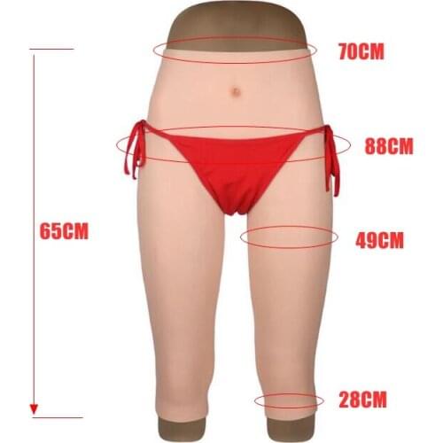 Calf-length Silicone Panty Realistic Full Silicone Fake Vagina Panty Crossdresser Transgender Cosplay Transvestite Dragqueen 1G
