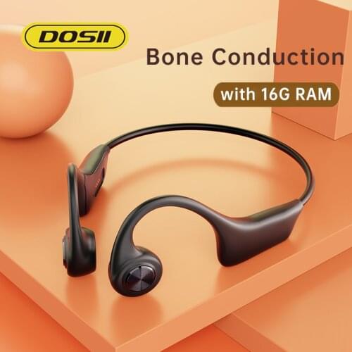 DOSII H15 Bone Conduction Bluetooth Earphone Sport IPX7 Waterproof Wireless Headphone with microphone For Sony 2021 New Designed