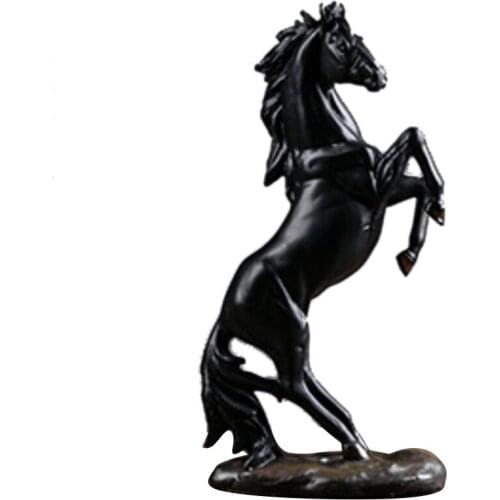 Galloping Horse Statue for Home Decor Modern Horse Figurine Sculpture Office Decoration Crafts Black