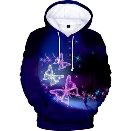 2020 3D Butterfly Rainbow Color Sweatshirts Men Women Casual Fashion Tops Harajuku Hoodie Autumn 3D Sweatshirts Clothes