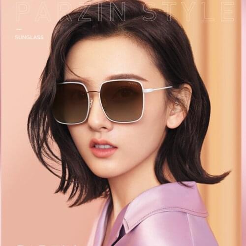 PARZIN Sunglasses Women Brand Designer Vintage Square Sun glasses For Women New Metal Frame Ladies Shades 8295