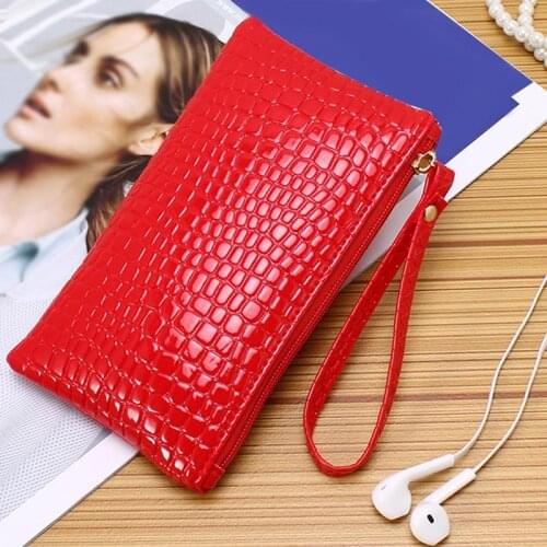 Women PU Leather Wallet Purse Card Phone Holder Makeup Bag Clutch Handbag AC889