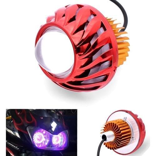 1PC Motorcycle Led Headlight Round Angel Eyes Spot Light Fog Lamp For Suzuki gsxr 1000 1100 400 600 750 gsxs 750 1000 VS800