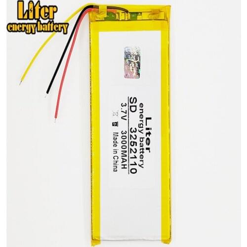 3 line 3252110 3.7V 3000mAh 3050110 Rechargeable li-Polymer Li-ion Battery For china clone Goophone 5.5 6plus I6 6SPLUS phone