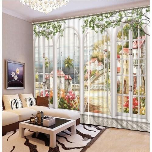 3D Window Curtain Dinosaur print Luxury Beautiful Photo Fashion Customized 3D Curtains window curtain