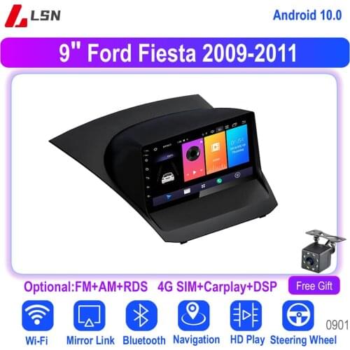 9" Android 10 For Ford Fiesta 2009-2011 Multimedia Video GPS Navigation Car Radio Player Auto Navi