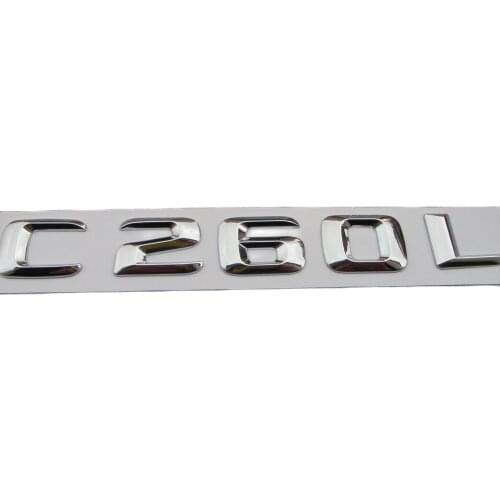 ABS Plastic Car Trunk Rear Letters Badge Emblem Decal Sticker for Mercedes Benz C Class C260L