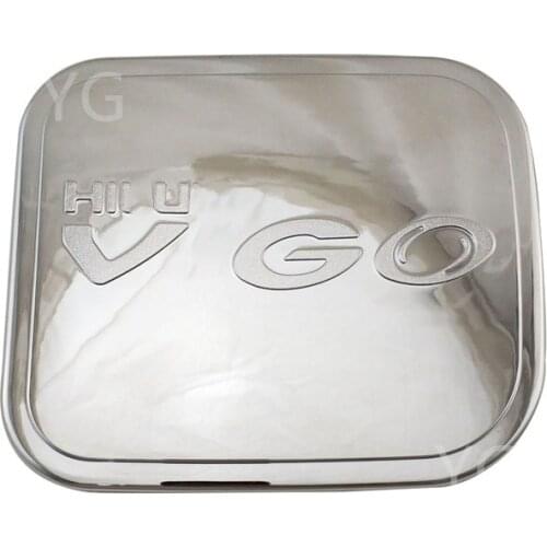 AUTO ACCESSORIES CAR STYLING FIT FOR HILUX VIGO 2012-2014 ABS CHROMED SILVER GAS TANK COVER FUEL CAP PROTECTOR STICKER