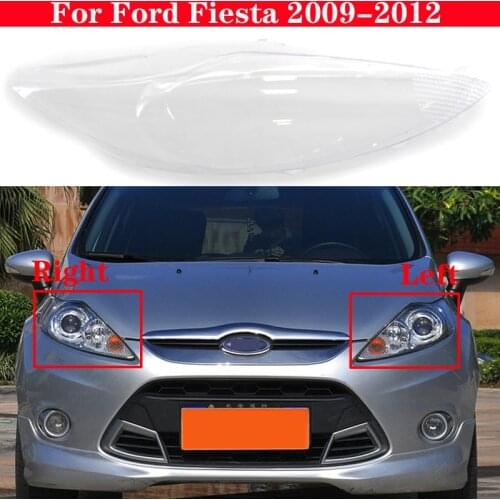 Car Front Headlight Cover For Ford Fiesta 2009-2012 Headlamp Lampshade Lampcover Head Lamp light Shell glass Lens Caps Covers