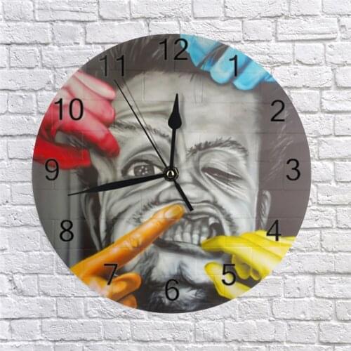 10inch Wall Clocks Round Clocks Numeral Digital Dial Mute Silent Fashion Digital Clocks Battery Operated Clocks for Room
