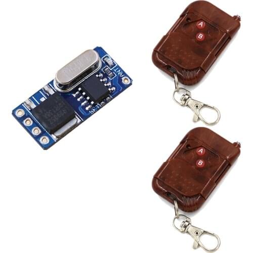 DC 3.5v 3.7v 4.5v 5v 6v 7.4v 8.4v 9v 12v Micro Wireless Remote Control Switch Mini Remote Switch Receiver Transmitter 315/433Mhz