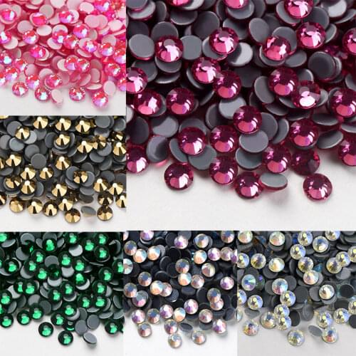 DIY Glitter Rhinestones Crystal SS4-SS40 Non Hot Fix FlatBack Strass Rhinestone Woman Sewing & Fabric Rhinestone Decorations New
