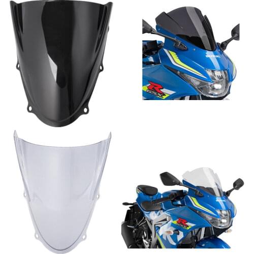 For Suzuki GSXR125 GSXR 125 GSX-R125 2017-2018 ABS Motorcycle Windshield Windscreen Double Bubble Wind Deflectors Black Clear