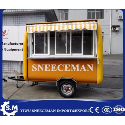 Chinese traction snack dining cart with rain shed cheaper food trailer street mobile food carts for sale