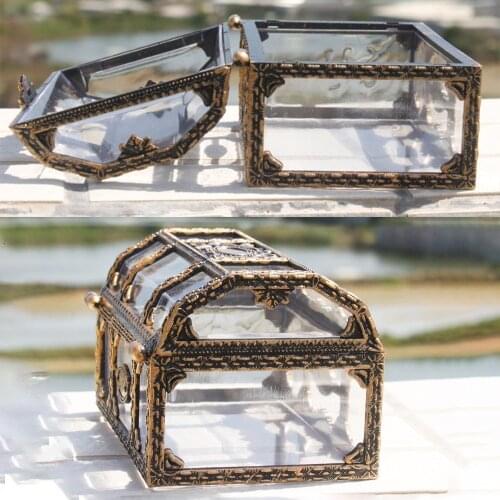 Small Treasure Chest Pirate Treasure Box Piggy Bank Jewelry Box Storage Boxes For Ring Coin Crystal Gem Trinket Box Schatkist