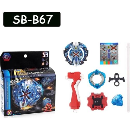 Metal Fusion Beybleyd Burst SB B67 / B00 Alloy Gyro with Two-way Ruler Launcher Desk Top Battle Spining Toys for Children