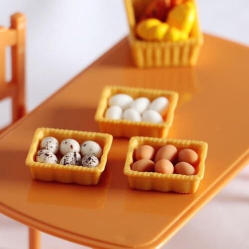 Miniature Food Toy Life Scene Boxed Egg Model Set Dollhouse Decoration Accessory